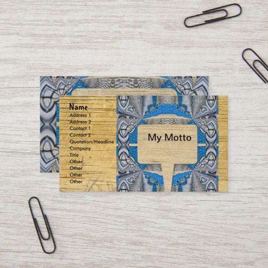 Psychedelic Fun Fractal Pattern & Text Visitekaartje (Voorkant / Achterkant in situ)