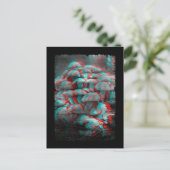 Psychedelic Fungi Vaporwave Crazy Mind Pushrooms Briefkaart (Staand voorkant)