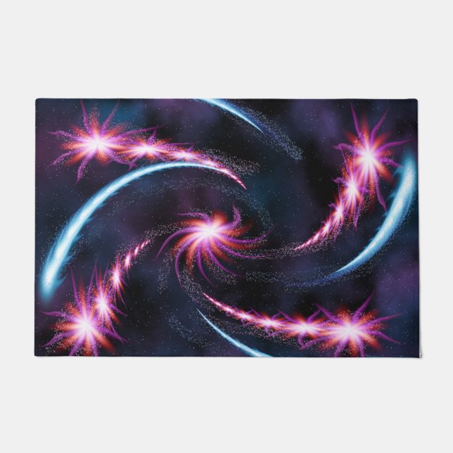Psychedelic Galaxy Swirl Design Deurmat (Voorkant)