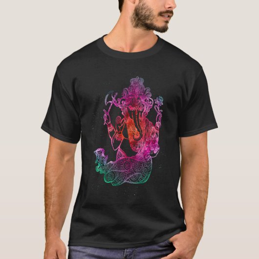 Psychedelic Ganesha Buddha Elephant T-shirt (Voorkant)