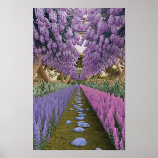 Psychedelic Garden Path Poster (Voorkant)