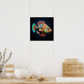 Psychedelic Giant Grouper Poster (Keuken)