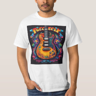 Psychedelic gitaar T-shirt