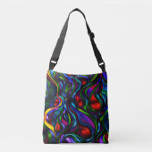 Psychedelic Glas in lood Abstract Crossbody Tas (Voorkant)