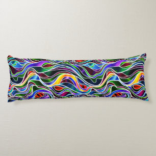 Psychedelic Glas in lood Abstract Lichaamskussen