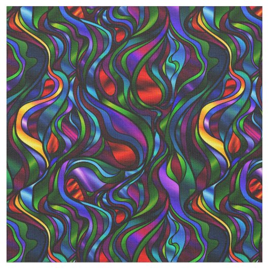 Psychedelic Glas in lood Abstract Stof (Close Up)