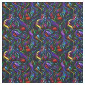 Psychedelic Glas in lood Abstract Stof (Swatch)