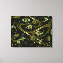 Psychedelic gold art Canvas