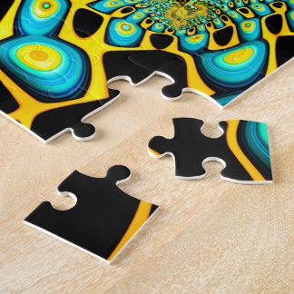 Psychedelic Gold Peacock Trippy Fractal Legpuzzel