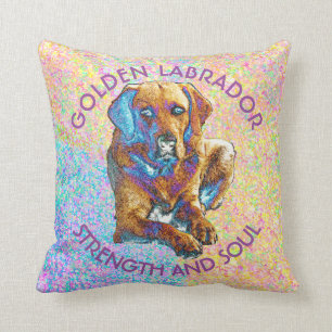 Psychedelic Golden Labrador Retriever Design Kussen