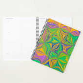 Psychedelic Green Mix Abstract kleurig Planner (Display)