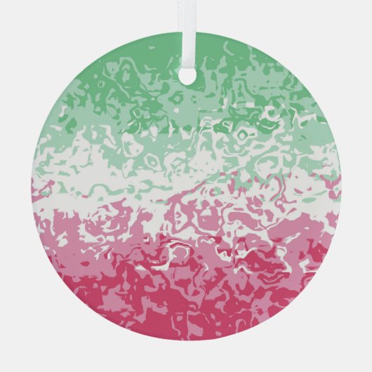 Psychedelic Groovy Abstract Abrosexual Pride Flag Glas Ornament (Achterkant)