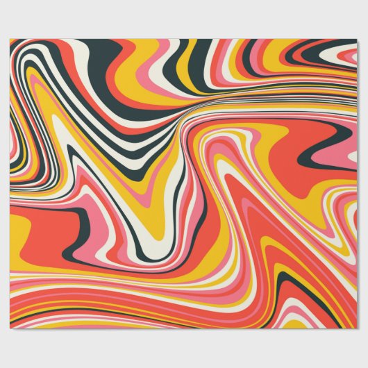Psychedelic groovy background. Kleurrijk abstract  Cadeaupapier (Vlak)