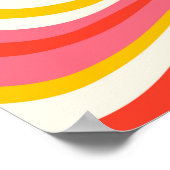 Psychedelic groovy background. Kleurrijk abstract  Poster (Hoek)