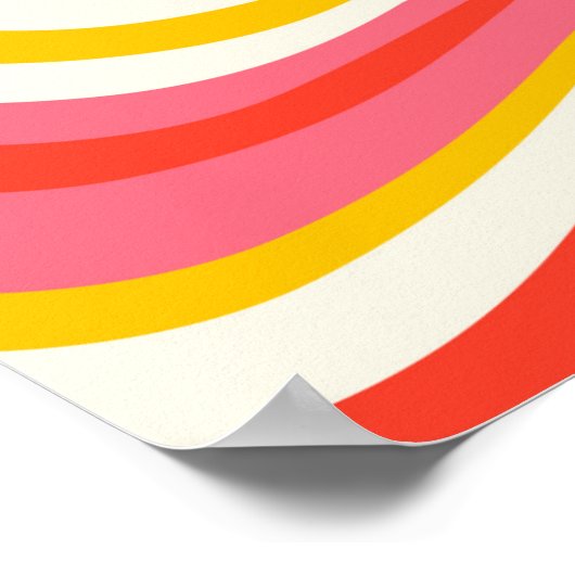 Psychedelic groovy background. Kleurrijk abstract  Poster (Hoek)