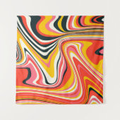 Psychedelic groovy background. Kleurrijk abstract  Wandkleed (Voorkant)