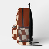 Psychedelic Groovy Checkerboard Bedrukte Rugzak (Rechts)