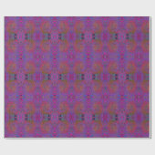 Psychedelic Groovy Magenta Retro Liquid Swirl Cadeaupapier (Vlak)