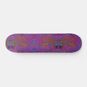 Psychedelic Groovy Magenta Retro Liquid Swirl Skateboard (Horizontaal)