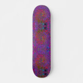Psychedelic Groovy Magenta Retro Liquid Swirl Skateboard (Voorkant)