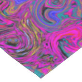 Psychedelic Groovy Magenta Retro Liquid Swirl Tafelkleed (Gekanteld)