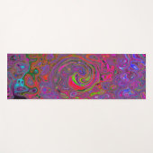 Psychedelic Groovy Magenta Retro Liquid Swirl Yogamat (Voorkant (horizontaal))