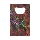 Psychedelic Groovy Trippy Funky Kleurrijke Fractal Kredietkaart Flessenopener (Voorkant)