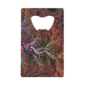 Psychedelic Groovy Trippy Funky Kleurrijke Fractal Kredietkaart Flessenopener (Achterkant)