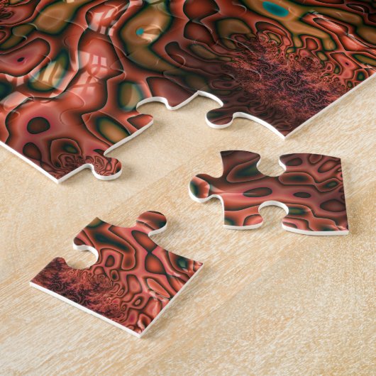 Psychedelic Groovy Trippy Funky Kleurrijke Fractal Legpuzzel (Zijkant)