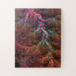 Psychedelic Groovy Trippy Funky Kleurrijke Fractal Legpuzzel