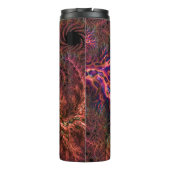 Psychedelic Groovy Trippy Funky Kleurrijke Fractal Thermosbeker (Achterkant)