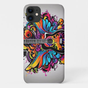 Psychedelic Guitar iPhone 11 Hoesje