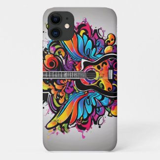 Psychedelic Guitar iPhone 11 Hoesje