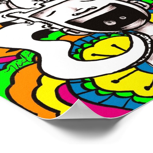 Psychedelic Happy Brain Poster (Hoek)