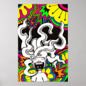 Psychedelic Happy Brain Poster (Voorkant)