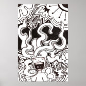 Psychedelic Happy Brain Poster (Voorkant)