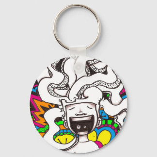 Psychedelic Happy Brain Sleutelhanger