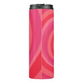 Psychedelic Hearts Calligraphy Script Name Pinks Thermosbeker (Achterkant)