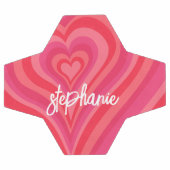 Psychedelic Hearts Calligraphy Script Name Pinks Voetbal (Enkel)