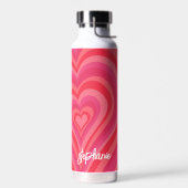 Psychedelic Hearts Calligraphy Script Name Pinks Waterfles (Links)