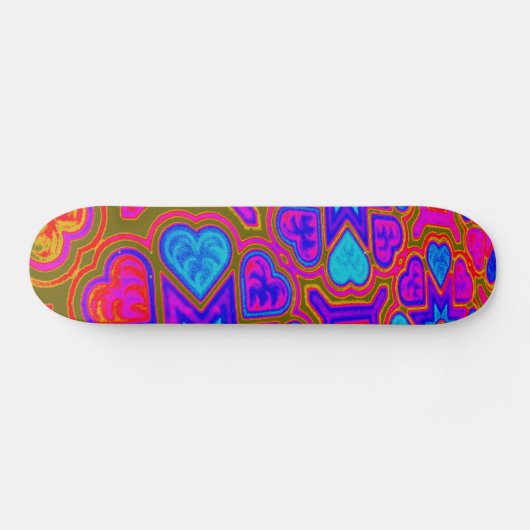 Psychedelic Hearts Skateboard (Horizontaal)