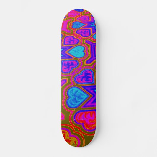 Psychedelic Hearts Skateboard (Recto)