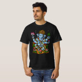 Psychedelic Hindu God Ganesha Weed TShirt (Voorkant volledig)