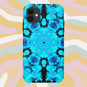 Psychedelic Hippie Blue en Black iPhone 11 Hoesje