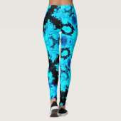 Psychedelic Hippie Blue en Black Leggings (Achterkant)