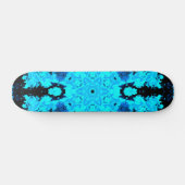 Psychedelic Hippie Blue en Black Skateboard (Horizontaal)