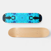 Psychedelic Hippie Blue en Black Skateboard (Horizontaal)