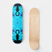 Psychedelic Hippie Blue en Black Skateboard (Voorkant)