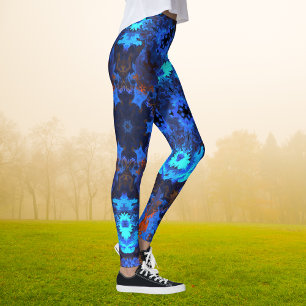Psychedelic Hippie Blue en Oranje Leggings