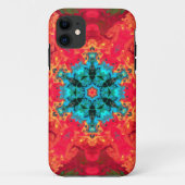 Psychedelic Hippie Blue en Red Case-Mate iPhone Case (Achterkant)